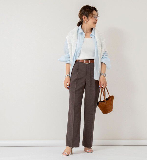 NOLLEY'S「【PR林☆別注カラーあり】ウォッシャブルツイルストレッチ愛されワイドパンツ」|その他|