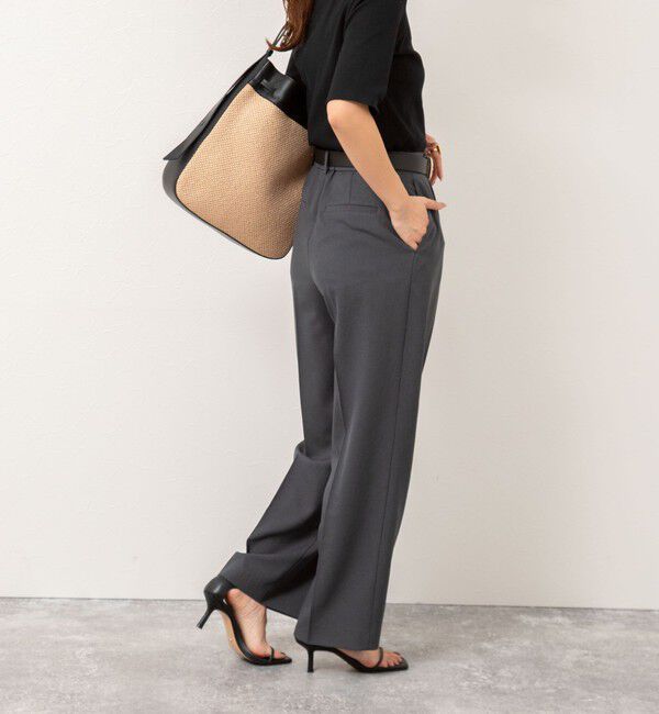 NOLLEY'S「【PR林☆別注カラーあり】ウォッシャブルツイルストレッチ愛されワイドパンツ」|その他|