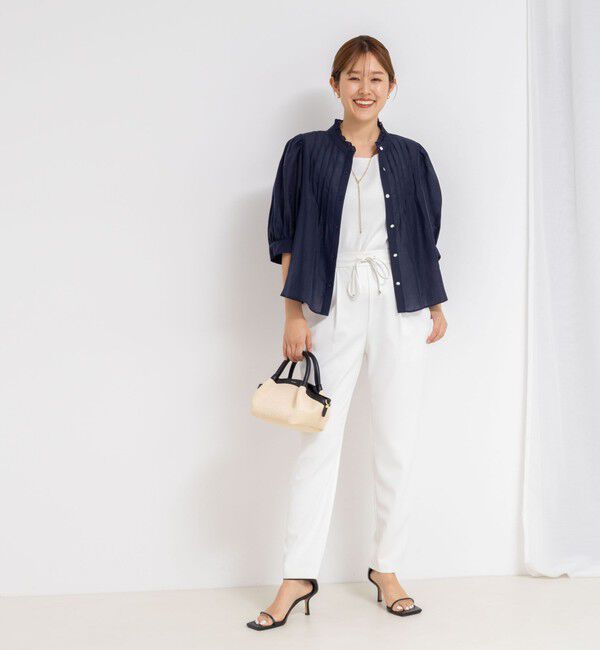 NOLLEY'S「5分袖衿フリルブラウス」|シャツ・ブラウス|