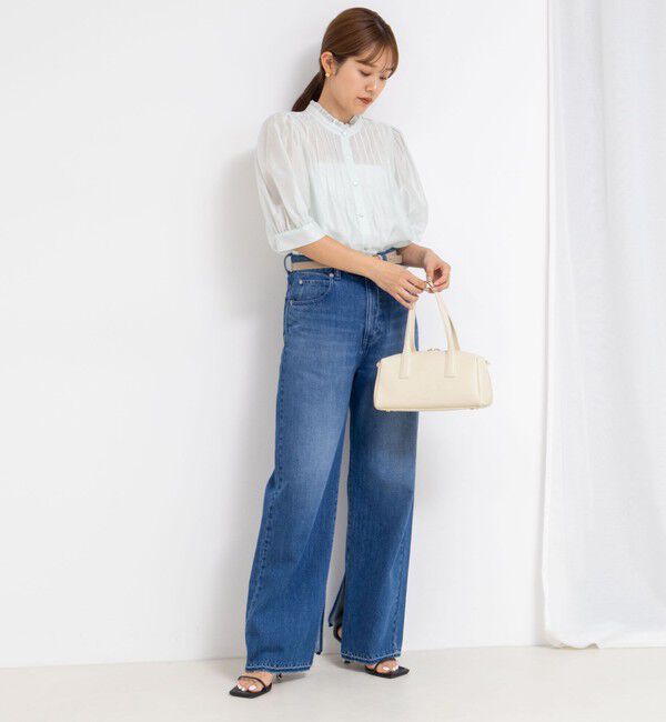 NOLLEY'S「5分袖衿フリルブラウス」|シャツ・ブラウス|