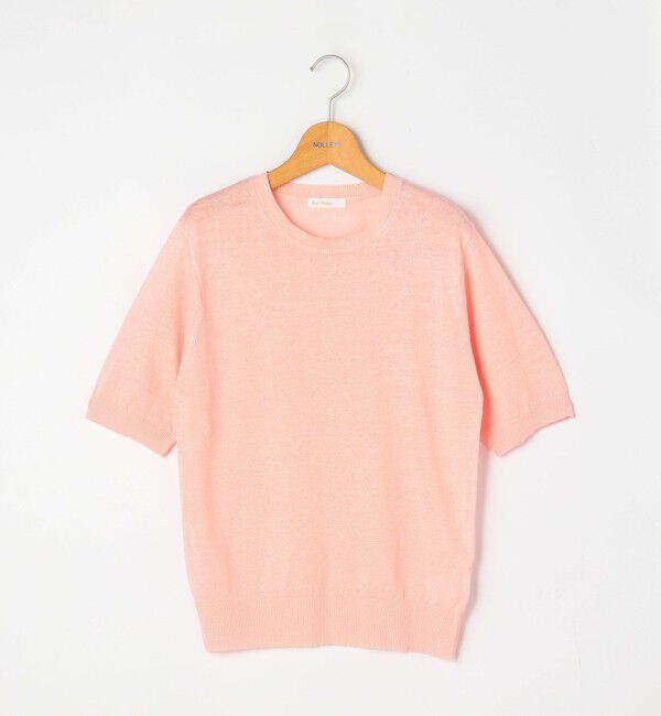 NOLLEY'S「《アンサンブル対応》《手洗い可能》フレンチリネン5分袖プルオーバーニット」|ニット・セーター|