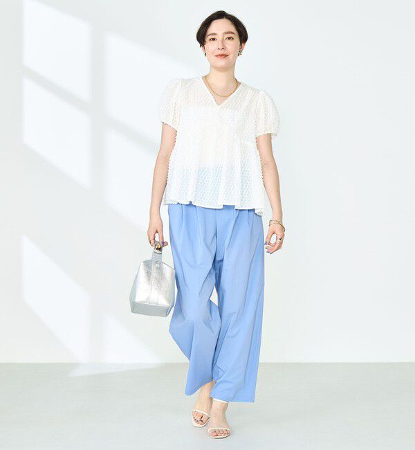 NOLLEY'S「カットジャガードペプラムブラウス」|シャツ・ブラウス|