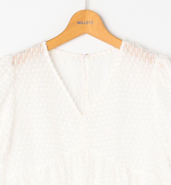 NOLLEY'S「カットジャガードペプラムブラウス」|シャツ・ブラウス|