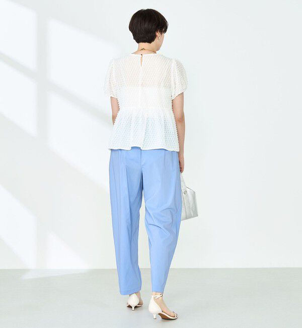 NOLLEY'S「カットジャガードペプラムブラウス」|シャツ・ブラウス|