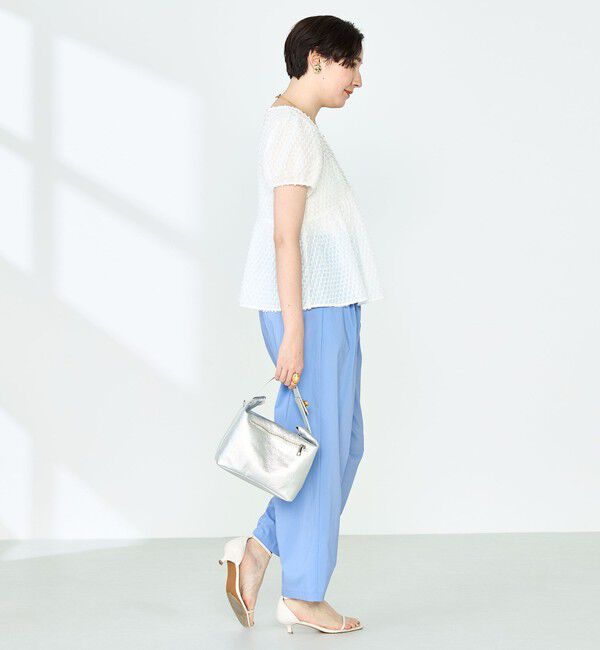 NOLLEY'S「カットジャガードペプラムブラウス」|シャツ・ブラウス|