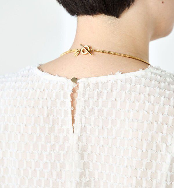 NOLLEY'S「カットジャガードペプラムブラウス」|シャツ・ブラウス|