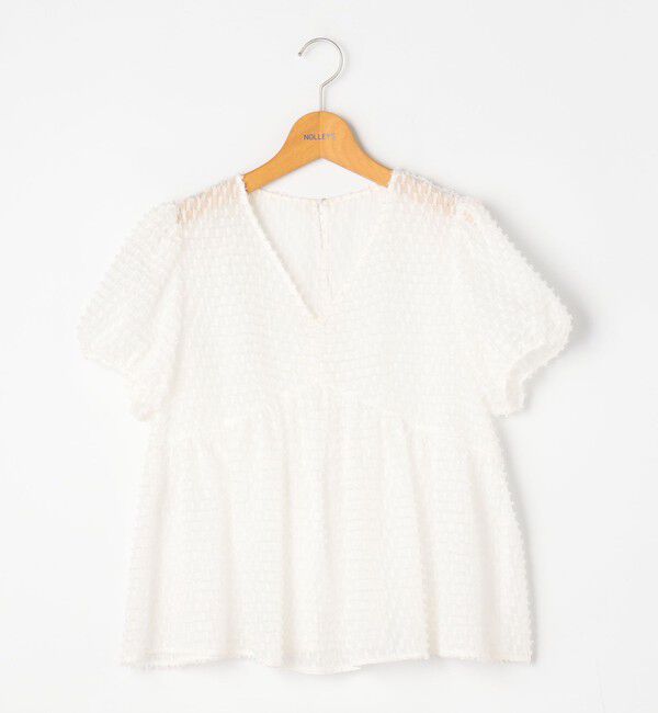 NOLLEY'S「カットジャガードペプラムブラウス」|シャツ・ブラウス|