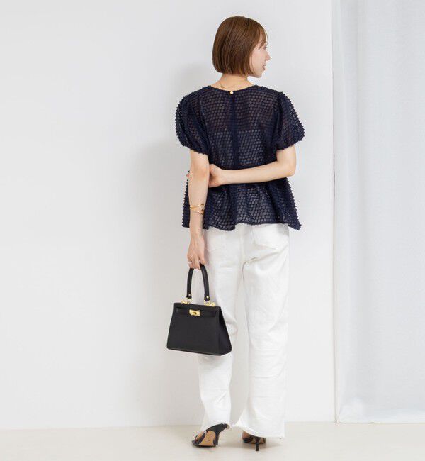 NOLLEY'S「カットジャガードペプラムブラウス」|シャツ・ブラウス|