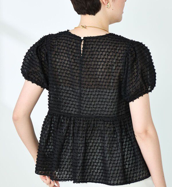 NOLLEY'S「カットジャガードペプラムブラウス」|シャツ・ブラウス|