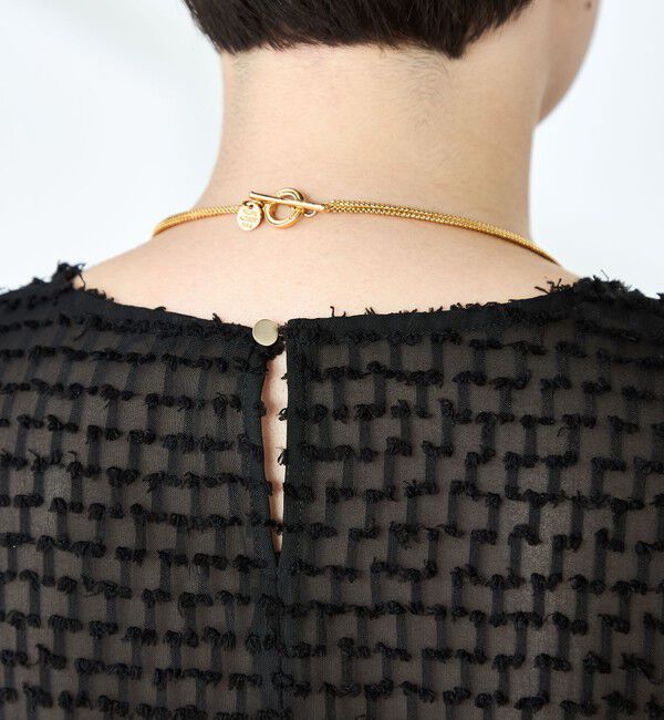 NOLLEY'S「カットジャガードペプラムブラウス」|シャツ・ブラウス|