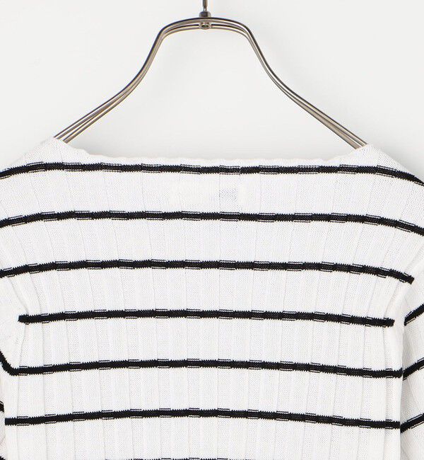  「ワイドリブ５分袖プルオーバー」|ニット・セーター|