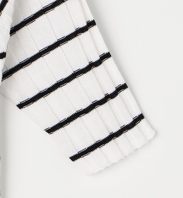  「ワイドリブ５分袖プルオーバー」|ニット・セーター|