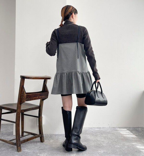 fredy emue「チェック柄レイヤードキャミワンピース」|ワンピース|