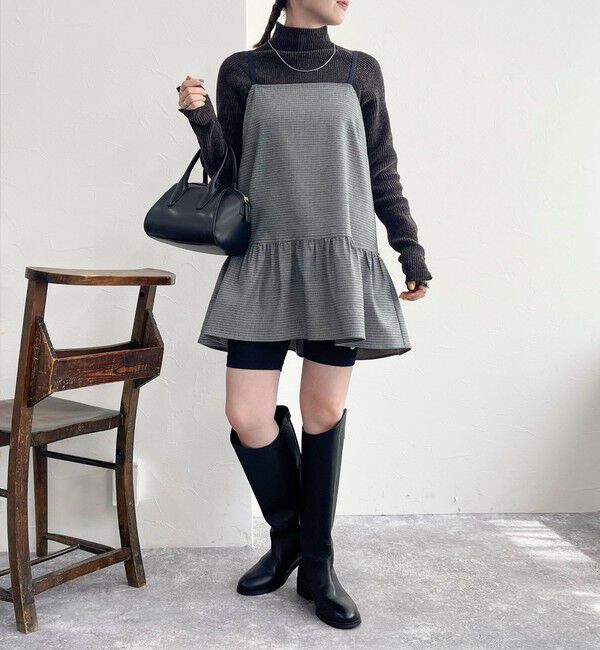 fredy emue「チェック柄レイヤードキャミワンピース」|ワンピース|