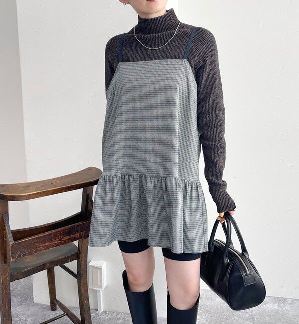 fredy emue「チェック柄レイヤードキャミワンピース」|ワンピース|