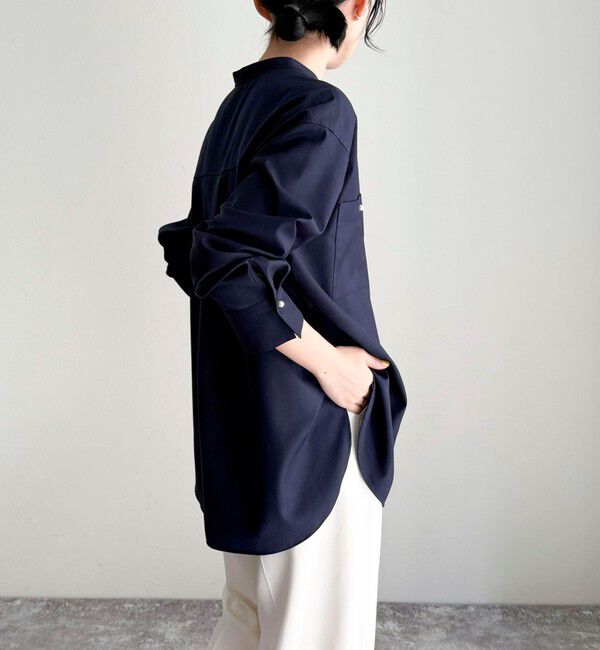 fredy emue「《セットアップ対応》TRパール釦バンドカラーシャツ」|シャツ・ブラウス|