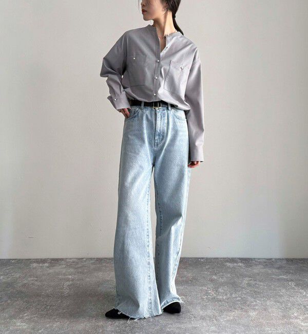 fredy emue「《セットアップ対応》TRパール釦バンドカラーシャツ」|シャツ・ブラウス|