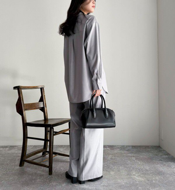 fredy emue「《セットアップ対応》TRパール釦バンドカラーシャツ」|シャツ・ブラウス|