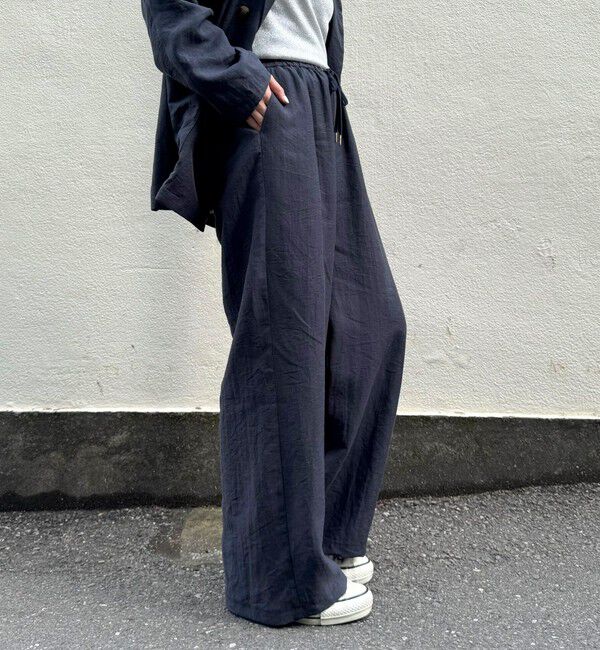 fredy emue「《セットアップ対応》リネン混スラブツイルイージーパンツ」|チノ|