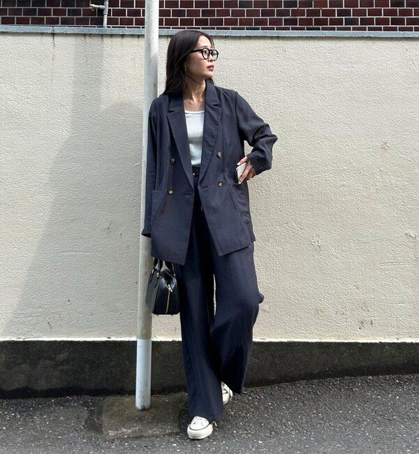 fredy emue「《セットアップ対応》リネン混スラブツイルイージーパンツ」|チノ|