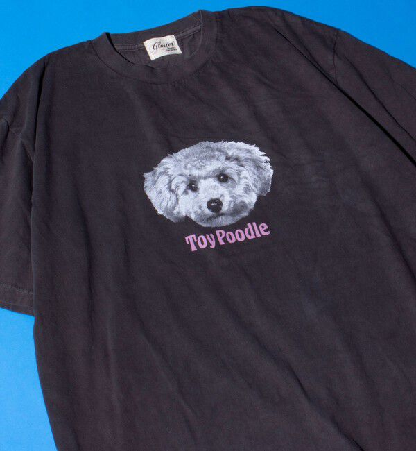 GLOSTER「【新柄追加】【GLOSTER/グロスター】DOG&CAT 犬猫プリント ピグメント プリントTシャツ」|Tシャツ・カットソー|