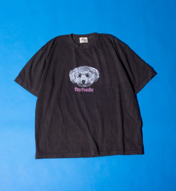 GLOSTER「【新柄追加】【GLOSTER/グロスター】DOG&CAT 犬猫プリント ピグメント プリントTシャツ」|Tシャツ・カットソー|