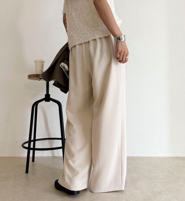 fredy emue「【リピーター続出！/高身長サイズあり】とろみWarmストレートイージーパンツ」|チノ|