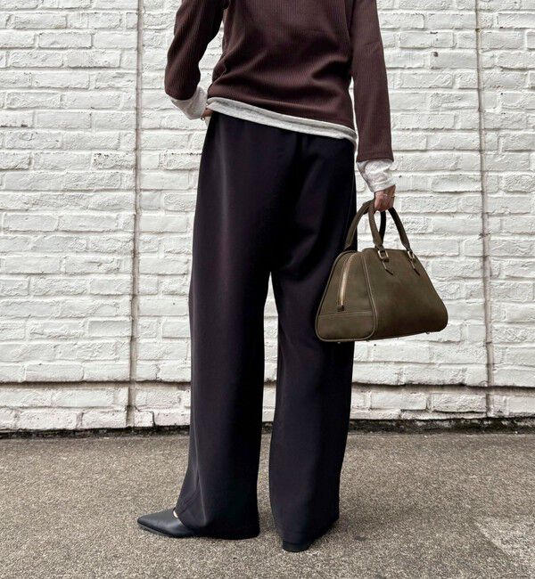 fredy emue「【リピーター続出！/高身長サイズあり】とろみWarmストレートイージーパンツ」|チノ|