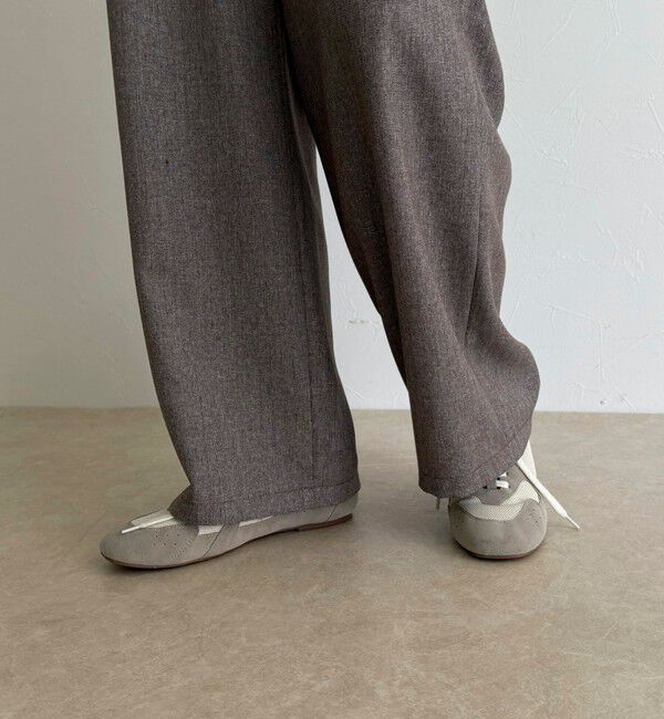 fredy emue「【4サイズ展開】ソフトシャークスキン/チェックイージーパンツ」|チノ|