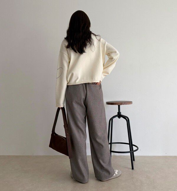 fredy emue「【4サイズ展開】ソフトシャークスキン/チェックイージーパンツ」|チノ|