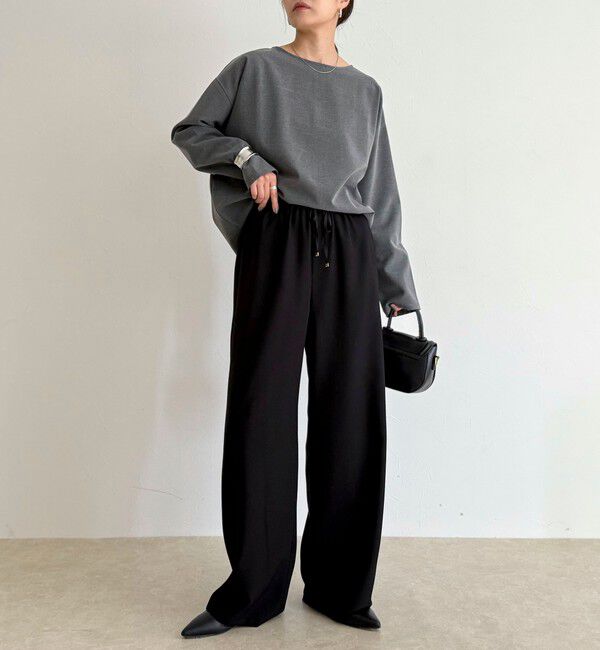 fredy emue「【4サイズ展開】ソフトシャークスキン/チェックイージーパンツ」|チノ|