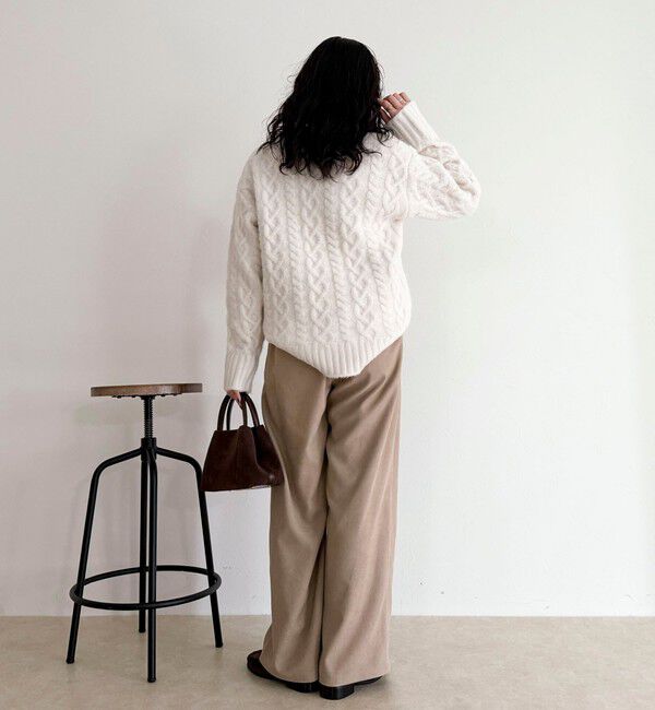 fredy emue「シルキーウォームセミワイドイージーパンツ」|チノ|