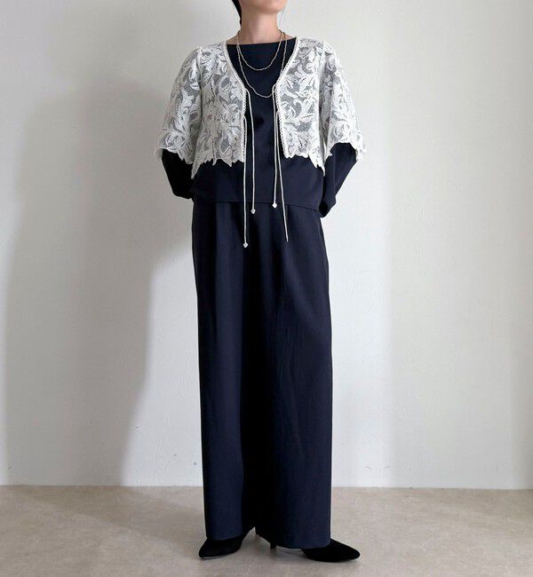 fredy emue「【セットアップ対応】パウダリーツイルイージーセミワイドパンツ」|チノ|