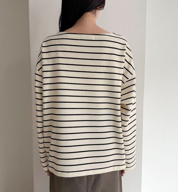 fredy emue「ニットソーボーダーBIGプルオーバー」|Tシャツ・カットソー|