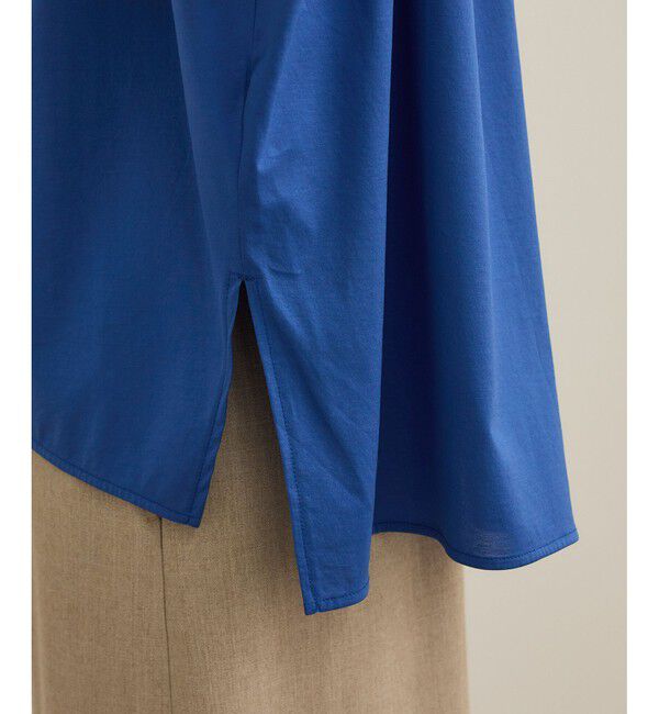 ROPE「【洗える】クリア天竺ギャザー半袖プルオーバー/お仕事服」|Tシャツ・カットソー|