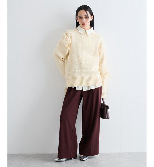 VIS「レースアップリボンニット【WEB・アウトレット限定】」|ニット・セーター|