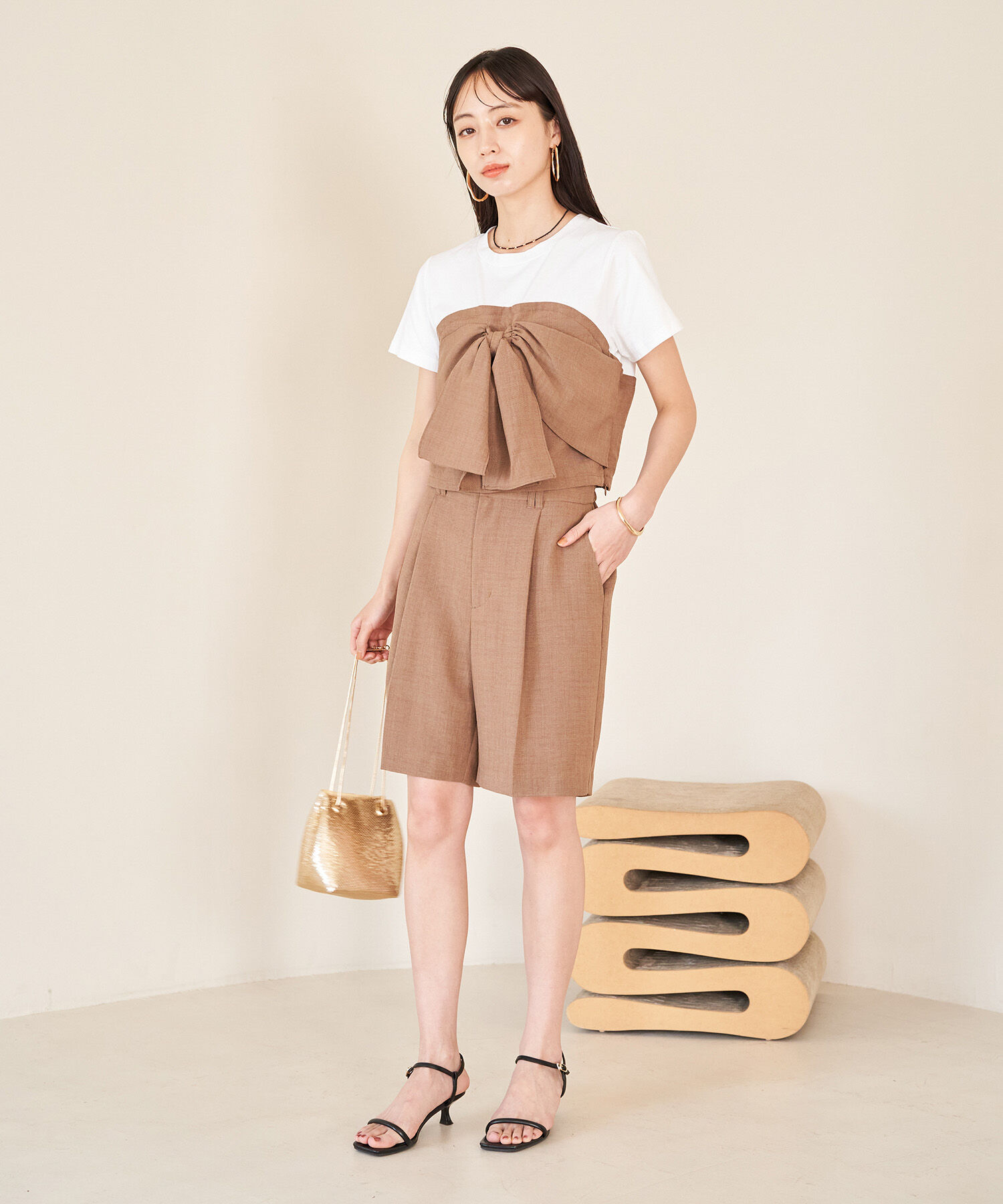 VIS「【接触冷感・洗える】美easyリネンライクショートパンツ」|その他|