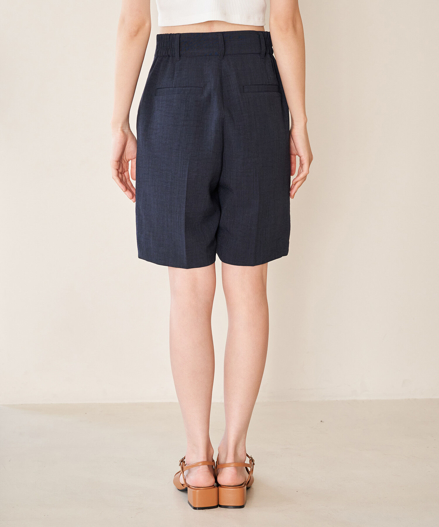 VIS「【接触冷感・洗える】美easyリネンライクショートパンツ」|その他|