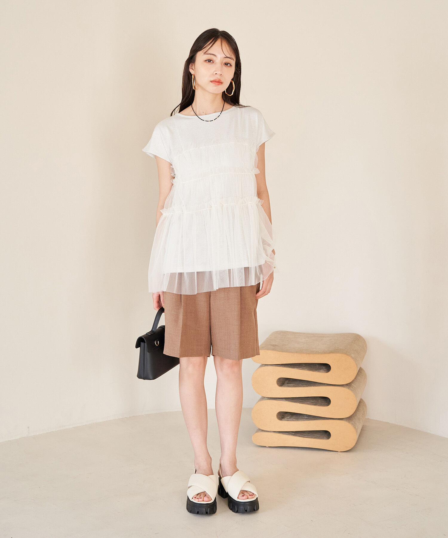 VIS「【接触冷感・洗える】美easyリネンライクショートパンツ」|その他|