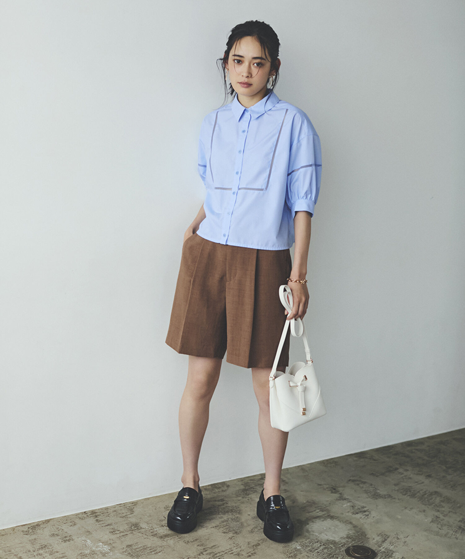 VIS「【接触冷感・洗える】美easyリネンライクショートパンツ」|その他|