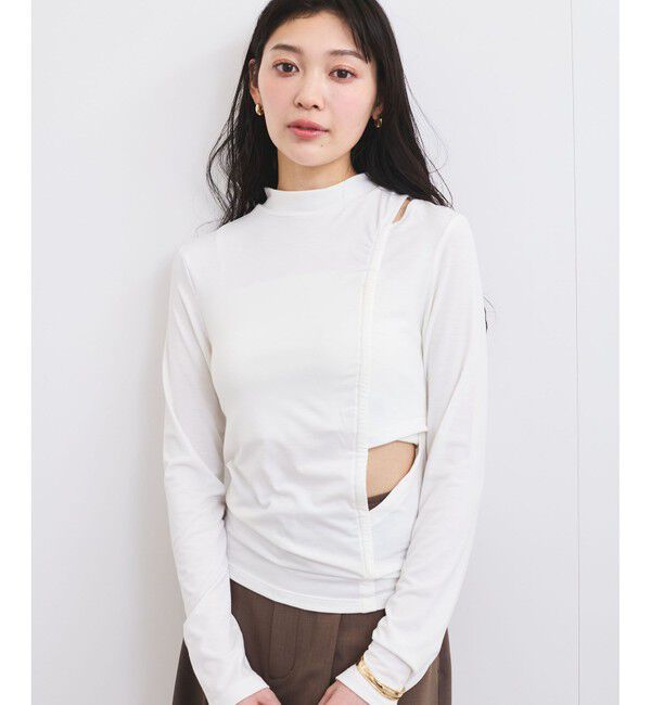 VIS「プチハイネックカットアウトプルオーバー」|Tシャツ・カットソー|