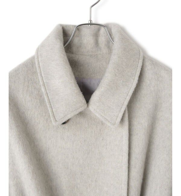 VIS「【2WAY】シャギーロングコート」|ステンカラーコート|