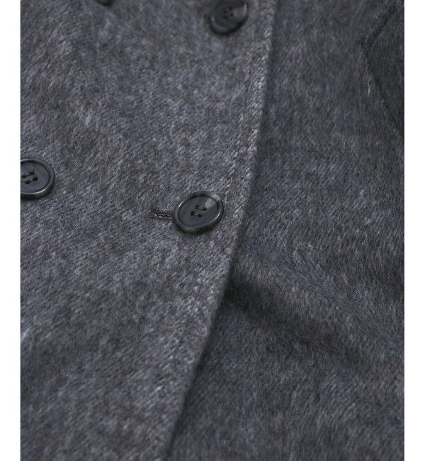 VIS「【2WAY】シャギーロングコート」|ステンカラーコート|