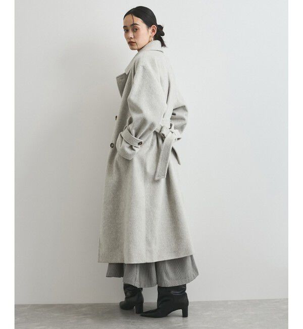 VIS「【2WAY】シャギーロングコート」|ステンカラーコート|