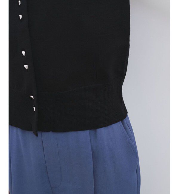 VIS「【洗える】ダブルハートボタンカーディガン」|カーディガン|