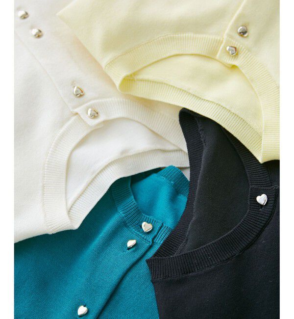 VIS「【洗える】ダブルハートボタンカーディガン」|カーディガン|