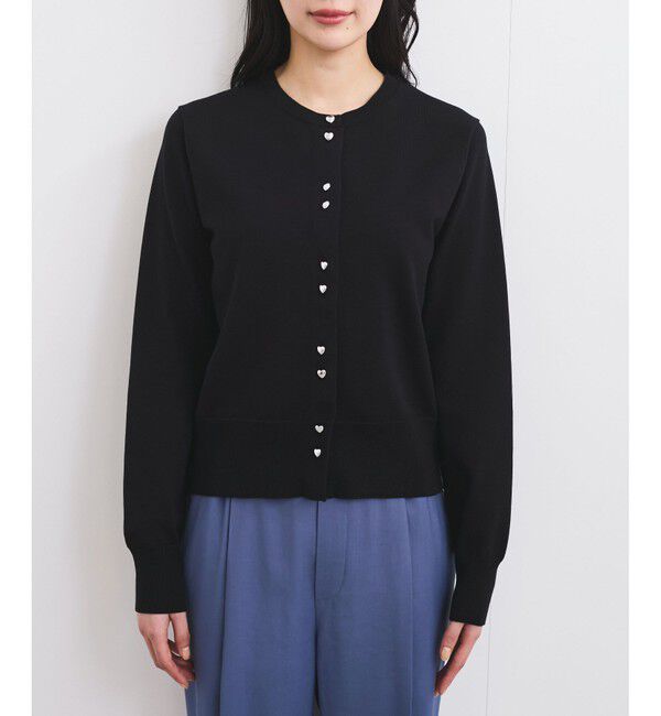 VIS「【洗える】ダブルハートボタンカーディガン」|カーディガン|