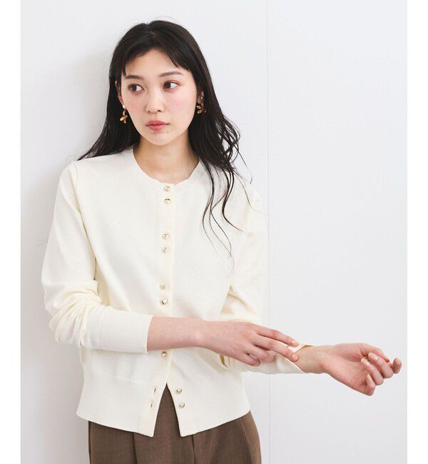 VIS「【洗える】ダブルハートボタンカーディガン」|カーディガン|