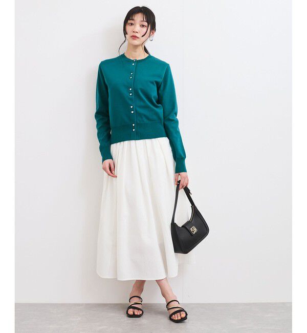 VIS「【洗える】ダブルハートボタンカーディガン」|カーディガン|