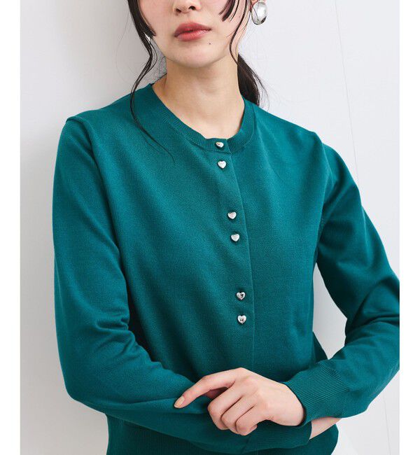 VIS「【洗える】ダブルハートボタンカーディガン」|カーディガン|